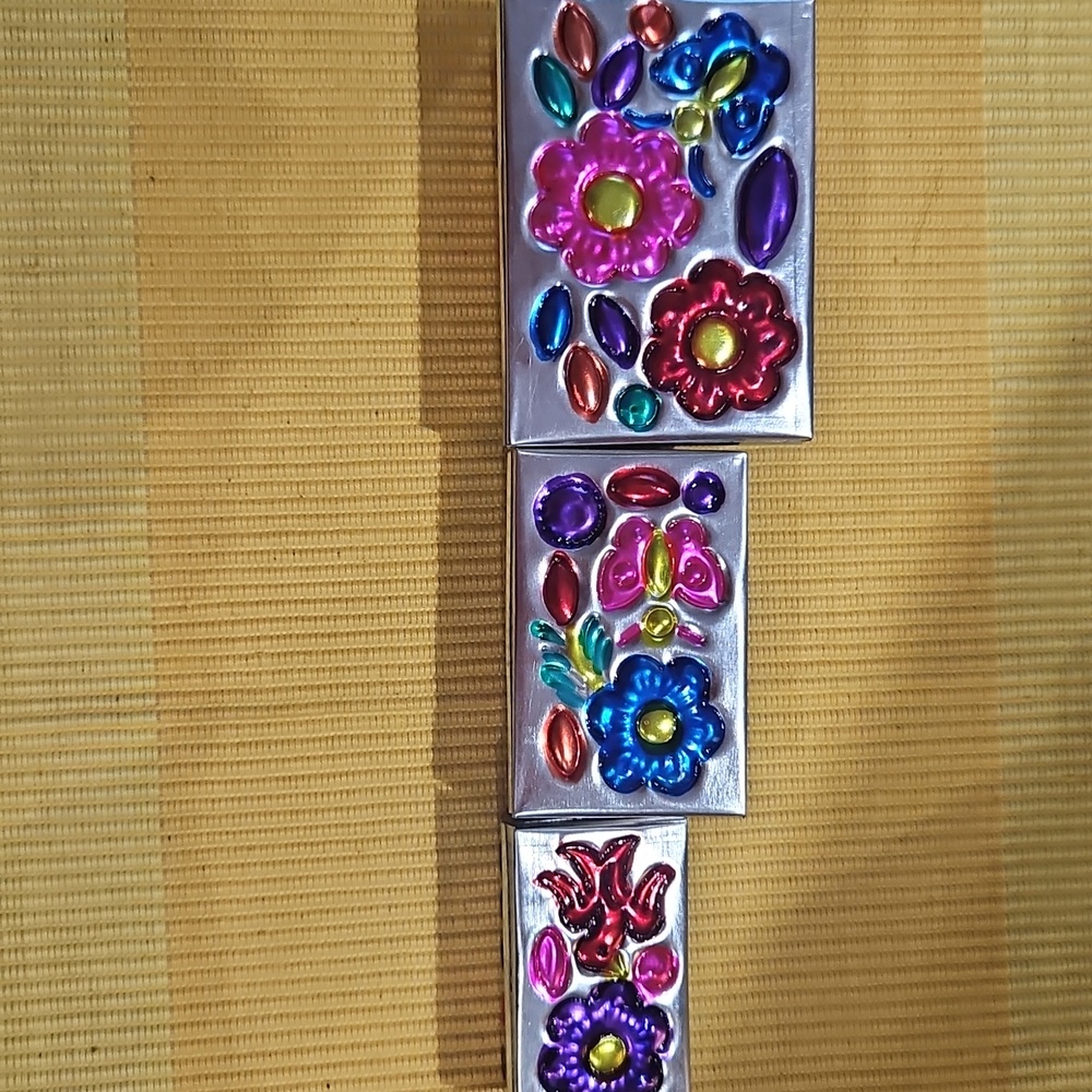 Colorful Floral Metal Clips - Picture 2 of 4